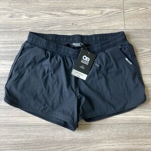 OUTDOOR RESEARCH Zendo Multi Womens Size Large Black Shorts 4” Inseam NWT